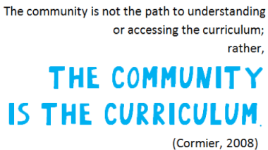 community is the curric