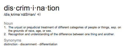 discrimination