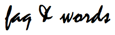 menu faq & words