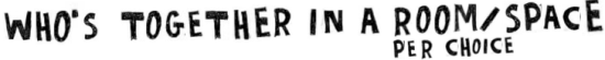 who's together in a room space per choice
