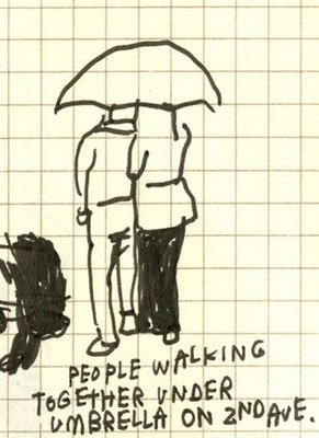 194. People Walking Together Under and Umbrella 10-28-2008