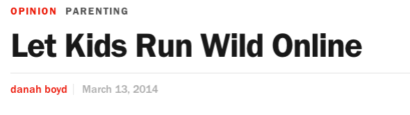 let kids run wild