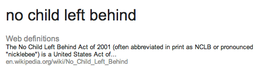 no child left behind policy