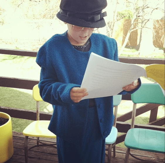 samantha practicing for rosa