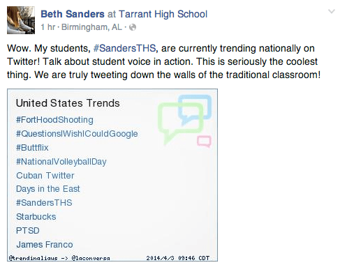 sanders trending on twitter