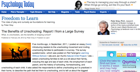 benefits of unschooling