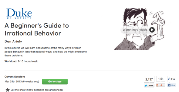 dan ariely's coursera course