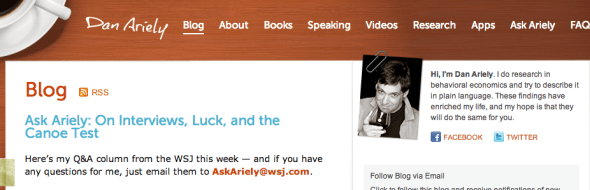 dan ariely's site