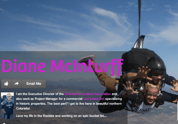 diane m's about me page