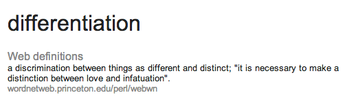 differentiation