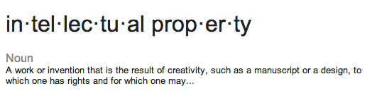 intellectual property, defn