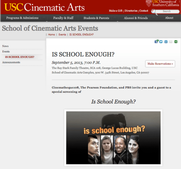 is school enough screening usc