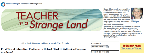 nancy's teacher in a strange land