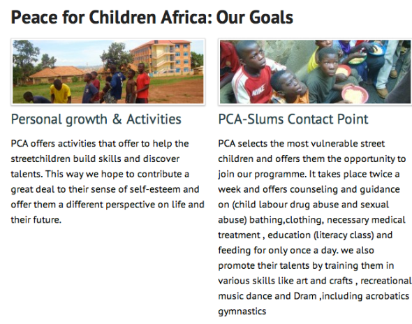 peace for children africa goals