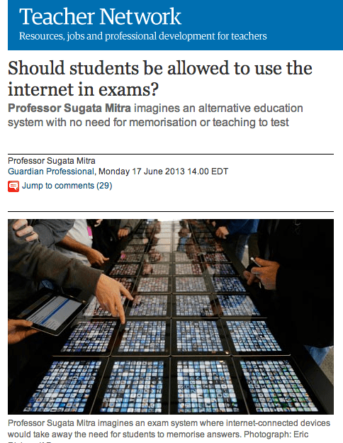 sugata mitra net for exams