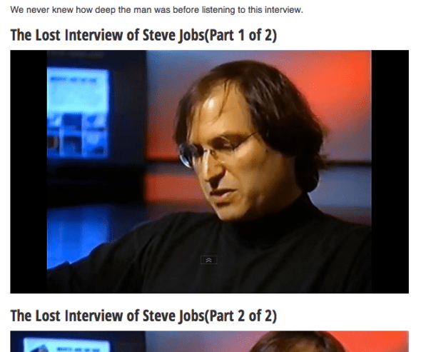 steve jobs lost interview