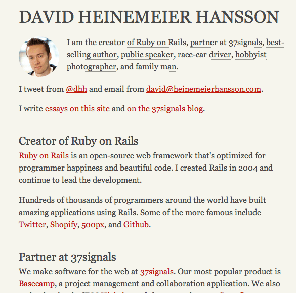 david heinemeier hansson's site
