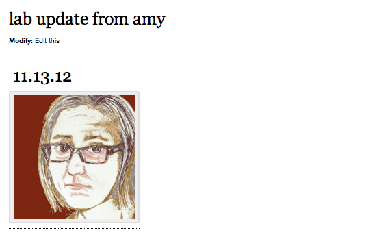 lab update