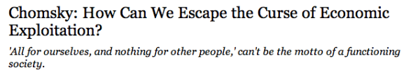chomsky on improving mankind