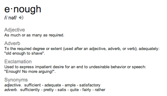 enough defn