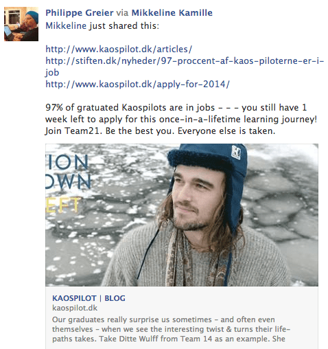 kaospilot blog on jobs