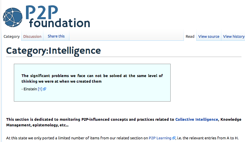 p2p on intelligence