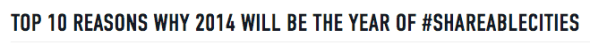 2014 year of shareable cities