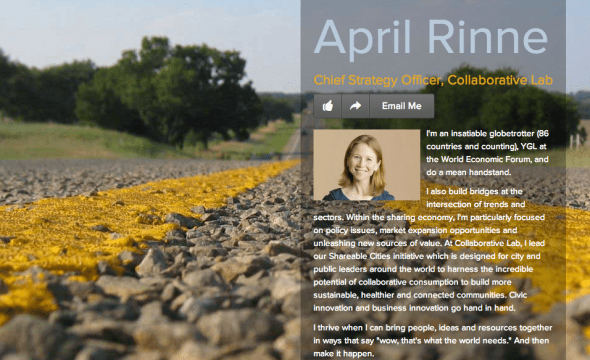 april s about me page