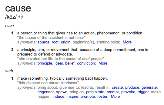 cause