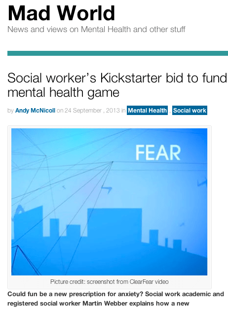 clear fear on mad world