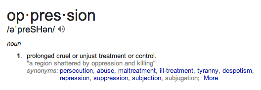 oppression defn