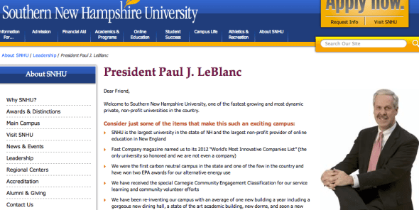 paul leblanc at snhu