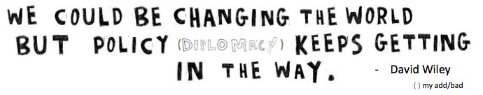 we could be changing the world