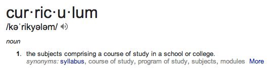 curriculum defn