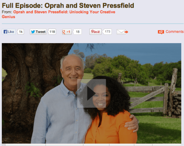 steven pressfield on oprah