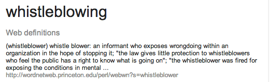 whistleblowing