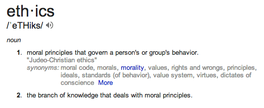 ethics defn