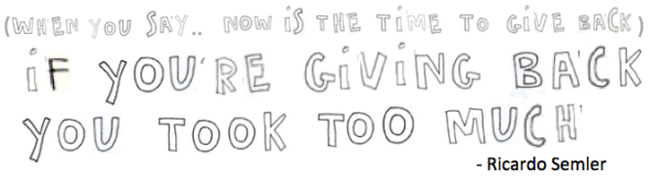 if you're giving back semler