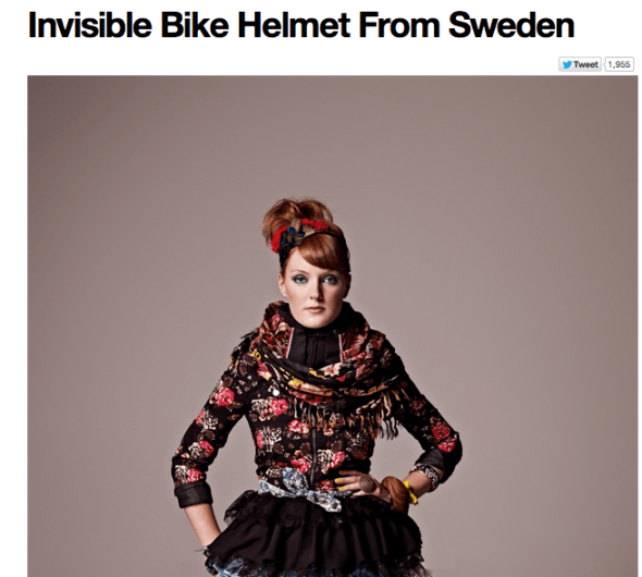 invisible bike helmet