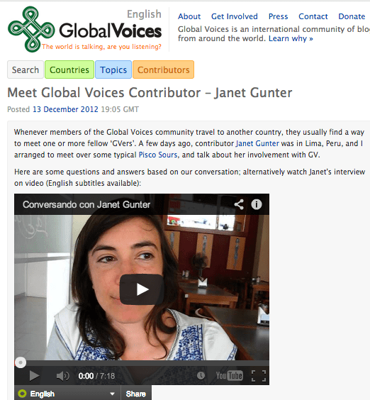 janet on global voices