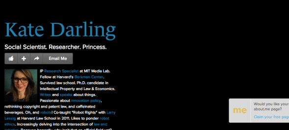 kate darling about me