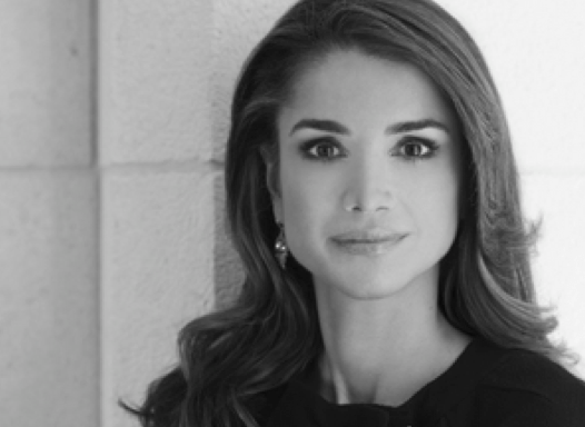 queen rania bw