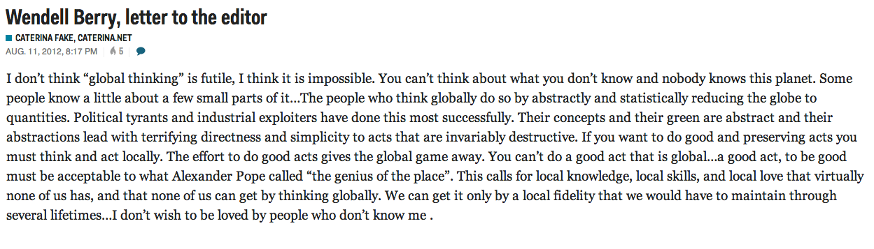 wendell berry letter