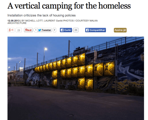 a vertical camping for homeless