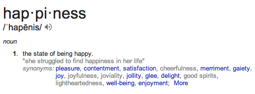 happiness defn