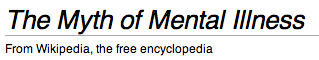 the myth of mental illness
