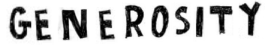 generosity