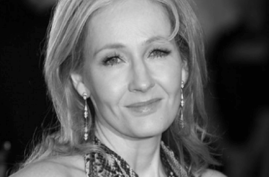 jk rowling bw