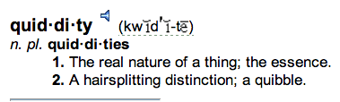 quiddity