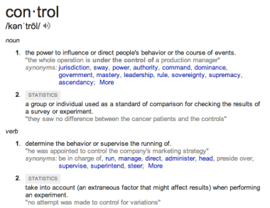 control defn